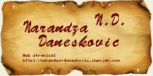 Narandža Danesković vizit kartica